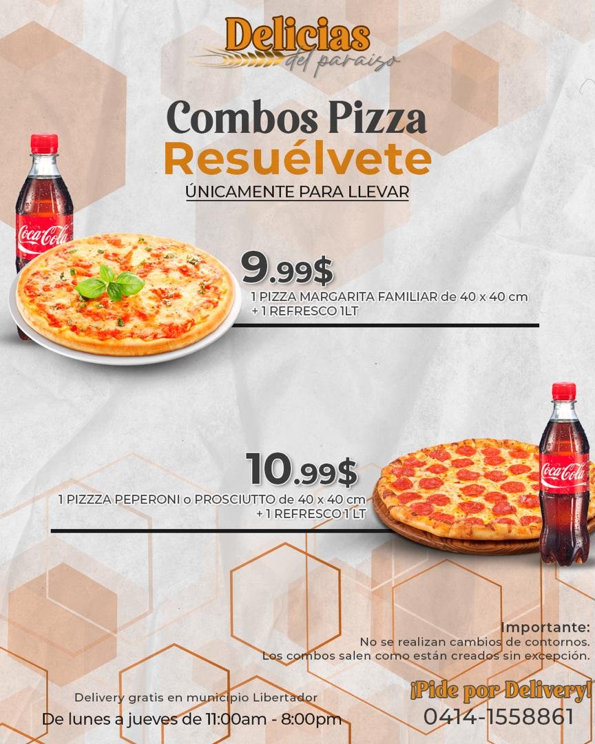 Imagen de producto Combo Pizza Resuélvete 1